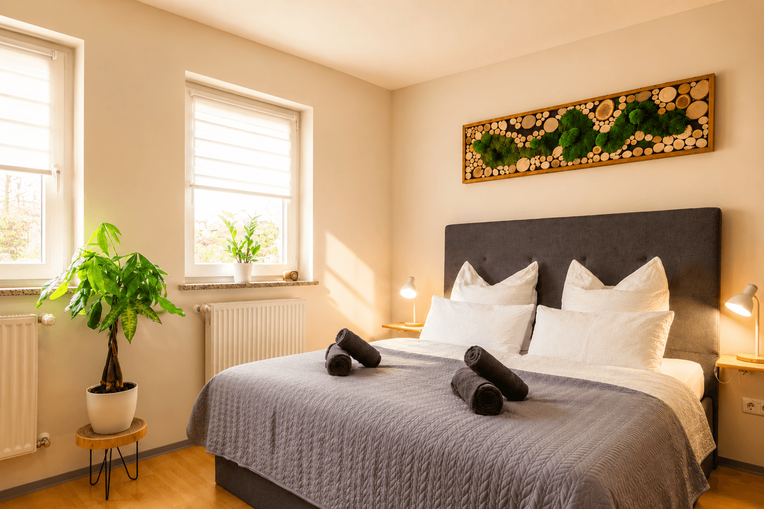 Schlafzimmer der Ferienwohnung Zum Sperberring in Ilmenau